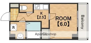 グランパシフィック清水丘【6階】の間取り