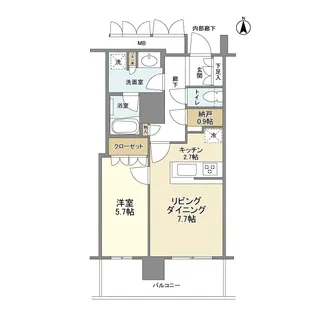 北浜ミッドタワー【0508号室】の間取り