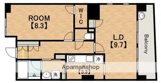 ロイヤルパークス桃坂【11階】の間取り