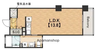 ロイヤルパークス桃坂【6階】の間取り