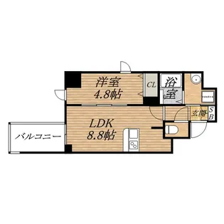 プレサンス北浜レガーロ【0704号室】の間取り