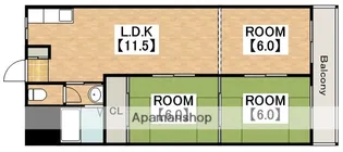 ノウブルハイツ平野【307号室】の間取り