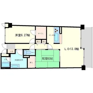 グランソレイユ日本橋【5階】の間取り