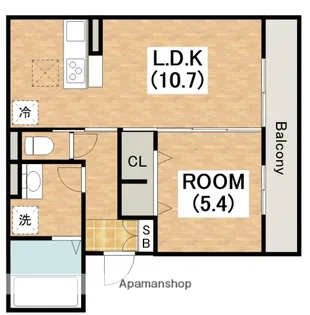 D−ROOMフォルチェ【1階】の間取り