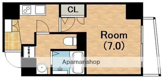 エグゼ阿倍野【202号室】の間取り