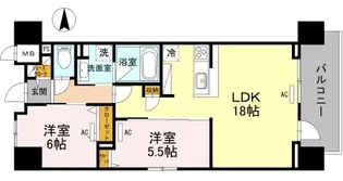 FORTUNA YUHIGAOKA【8階】の間取り