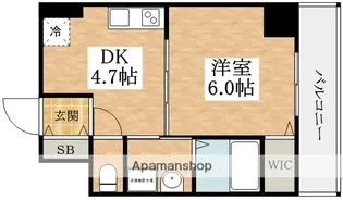 グランカーサ天王寺EAST【703号室】の間取り