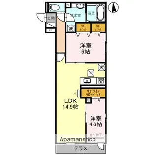 La Mia Casa 上住吉【1階】の間取り
