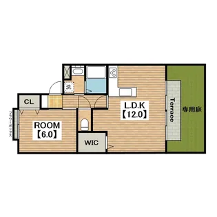 ハイツプラムナイン【1階】の間取り