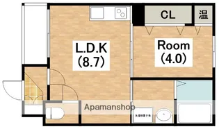 TOREBIANNAGAI【203号室】の間取り