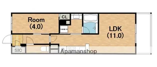 1LDKの間取り画像