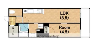 PHOERME TENNOJI EAST(フェルム天王寺イースト【4階】の間取り