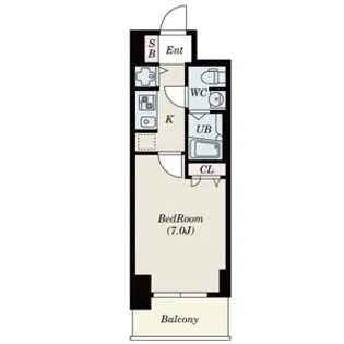 S-RESIDENCE難波Briller【11階】の間取り