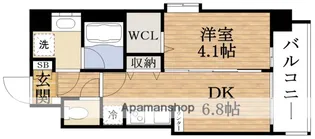 スプランディッド天王寺Ⅲ【13階】の間取り