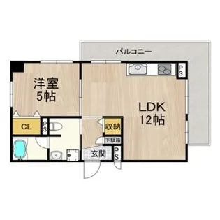フェルザ今宮戎【6階】の間取り