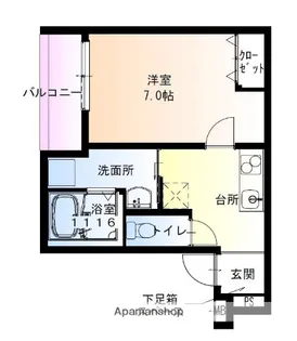 フジパレス住吉遠里小野Ⅱ番館【2階】の間取り