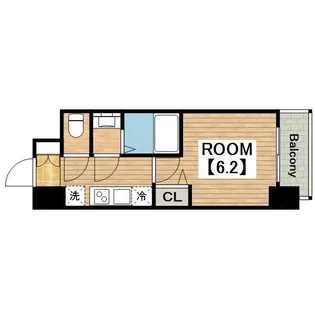 プレサンス大国町ブライス【0704号室】の間取り