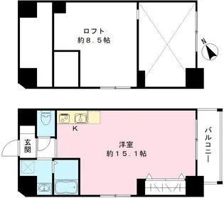 パークナードフィットなかもず【1007号室】の間取り