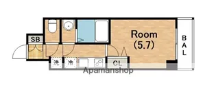 大阪府大阪市東住吉区杭全2丁目【マンション】の間取り