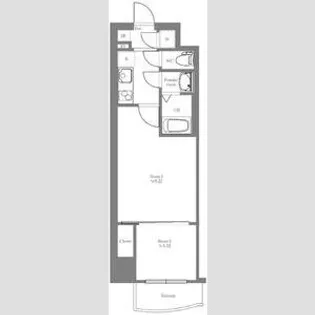 エグゼ難波東【12階】の間取り