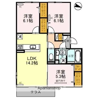 フォレストガーデン我孫子【1階】の間取り