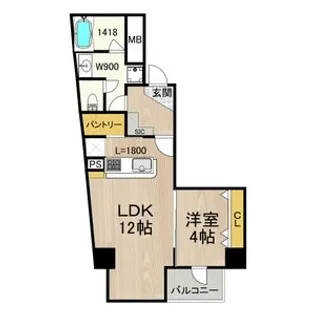 BRAVE北浜【6階】の間取り