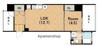 ブリリアントコートクラージュ【2階】の間取り