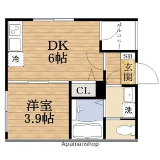 ハーモニーテラス巽【2階】の間取り