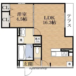 CLASHIST平野西NORTH【105号室】の間取り