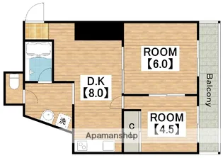 ローズハイツ【3階】の間取り