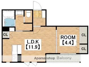 ルーミナル元町【4階】の間取り