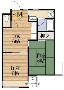 アクシスコート住之江【1階】の間取り