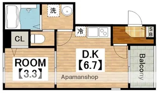ハーモニーテラス小路東Ⅵ【1階】の間取り