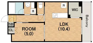 ESTAGEO北田辺【5階】の間取り