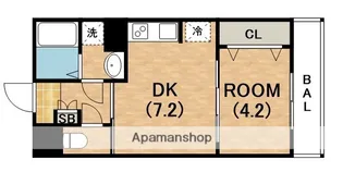 リアライズ長居公園通【3階】の間取り