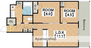 サンクレイドル天王寺【6階】の間取り