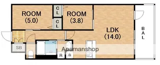 カウニス丸山通【8階】の間取り
