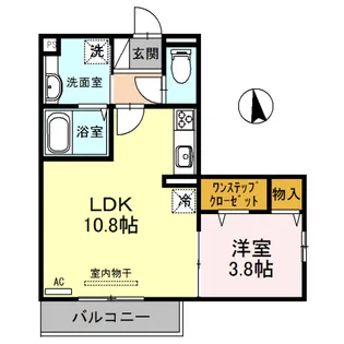 グランシャリオ夕陽丘【3階】の間取り