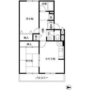 グランディールしののめ【203号室】の間取り