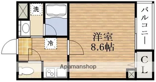 ソリティア桃谷【304号室】の間取り