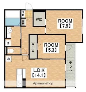 スペチアーレ巽中 C棟【1階】の間取り