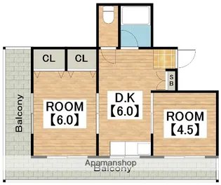 コーポイン美章園&河堀口【5階】の間取り
