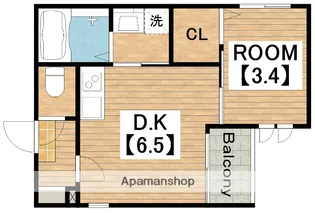 大阪府大阪市生野区中川東2丁目【アパート】の間取り
