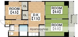 コーポエクセルⅠ【2階】の間取り