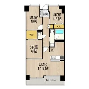 フロンティアタワー難波EAST【310号室】の間取り