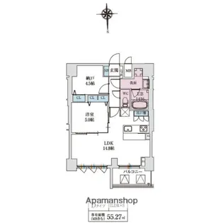 スプランディッド上本町WEST【9階】の間取り