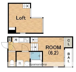 ハーモニーテラス墨江【1階】の間取り