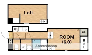 ハーモニーテラス墨江【2階】の間取り