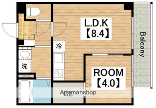 1LDKの間取り画像