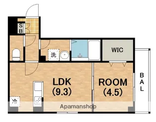 ソリティア鶴見橋【4階】の間取り